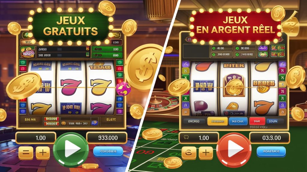 Jeux gratuits vs. Jeux en argent réel